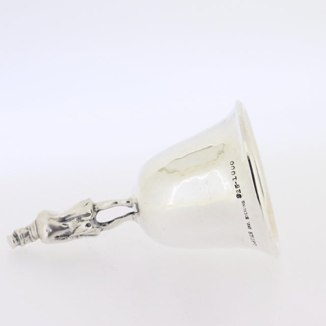 Late 20th Century Cartier Sterling Silver Table Bell With Figural Handle For Sale - Image 12 of 16