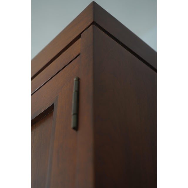 Brown Stickley Mission Cherry Tv Entertainment Unit Armoire For Sale - Image 8 of 16