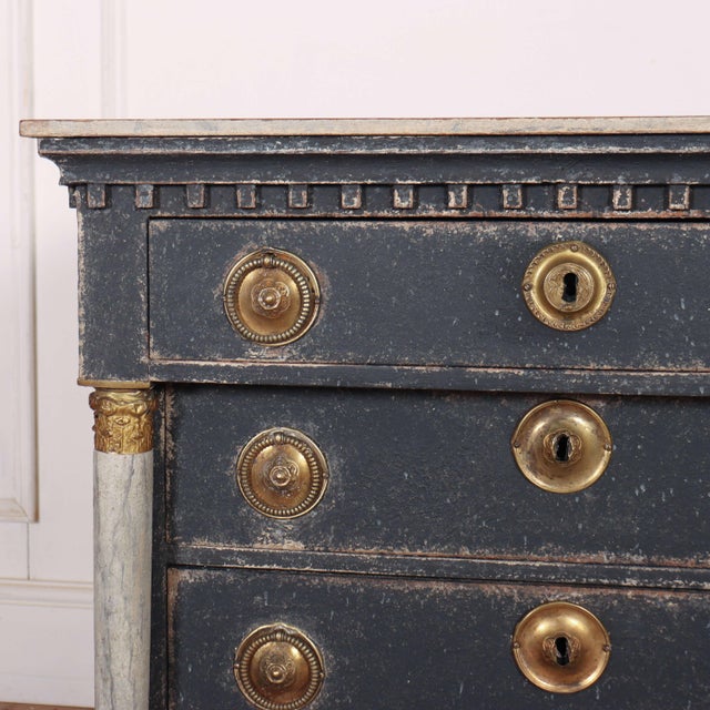 Interesting Dutch empire style painted oak commode. 1830 Dimensions:W: 71cm (28")H: 77cm (30.3")D: 46cm (18.1") This piece...