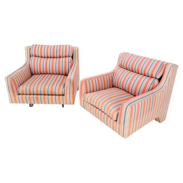 Pair Mid Century Modern Lucite Base Floating Lounge Club Chairs For Sale - Image 11 of 18