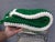 Hand Knit in the 1960's Very Clean Green and White Blanket. This blanket was stored in plastic when we found it at an...