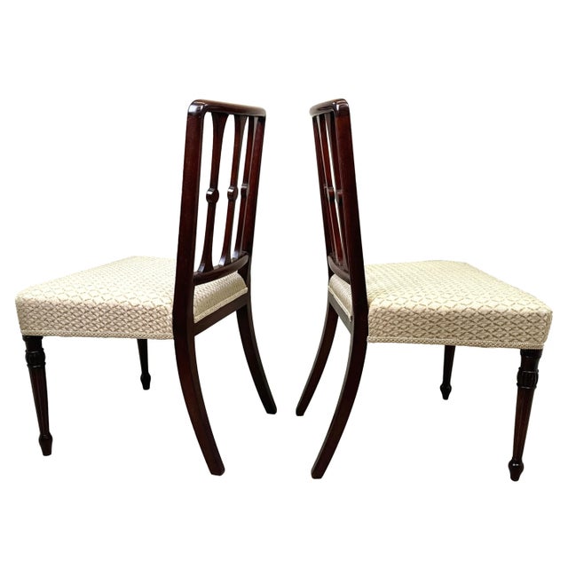 Wood Set of 18th Century Sheraton Mahogany Side Chairs, 1790 For Sale - Image 7 of 11