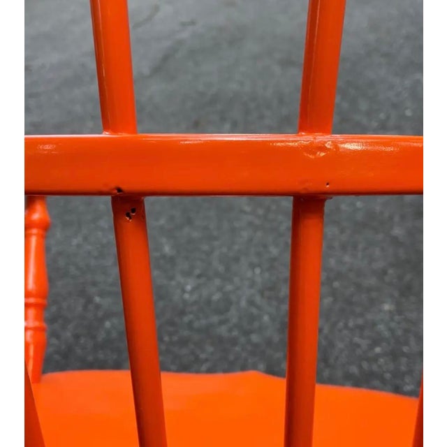 1980s 1980s Pair of Metal Windsor Bowback Arm Chairs For Sale - Image 5 of 11