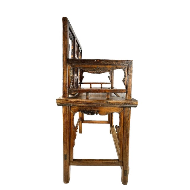 Pair of Chinese Antique Armchairs With Carvings For Sale - Image 11 of 13