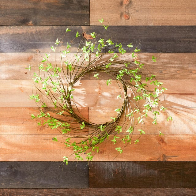 Rustic Mini Leaf Twig Wreath 22"D For Sale - Image 3 of 4
