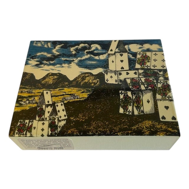 20th Century City of Cards Playing Cards Box by Fornasetti For Sale