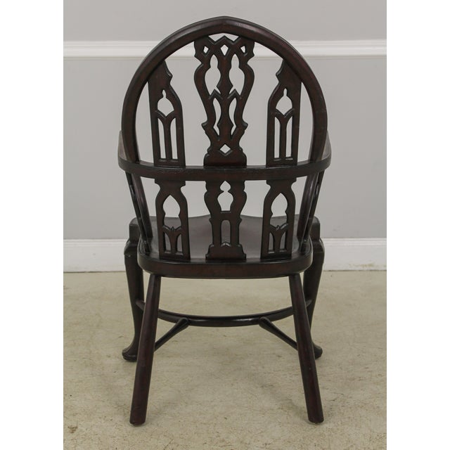 Maitland Smith English Gothic Leather Wrapped Armchair Chairish