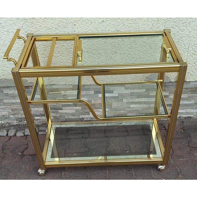 Vintage French Serving Trolley, 1970s For Sale - Image 9 of 12
