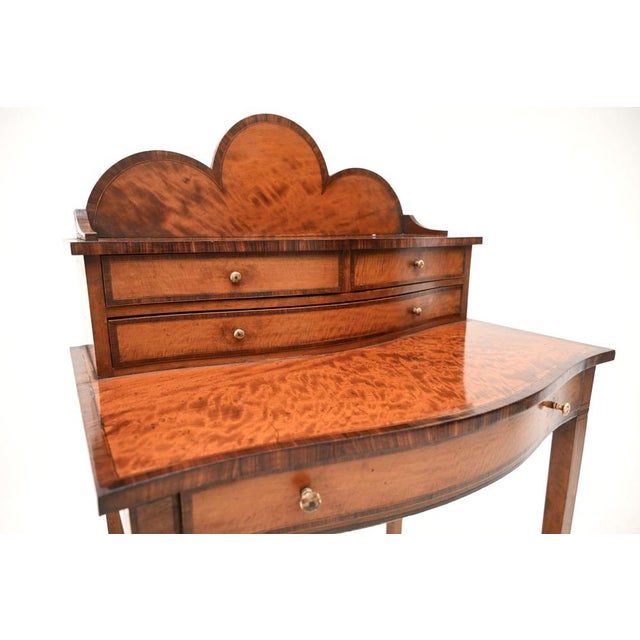 Antique George III Inlaid Satin Wood Desk, 1790 For Sale - Image 9 of 13