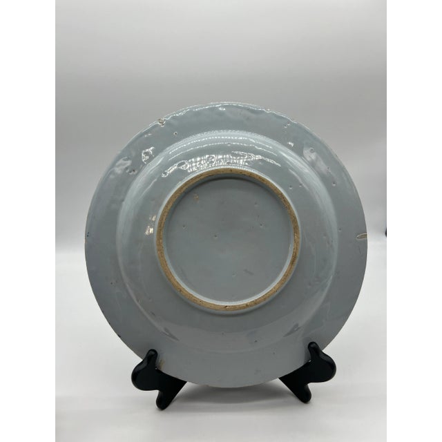 Antique Tin Glazed Earthenware Delft Blue Decorated Plate, English, Circa 1750's For Sale - Image 12 of 12