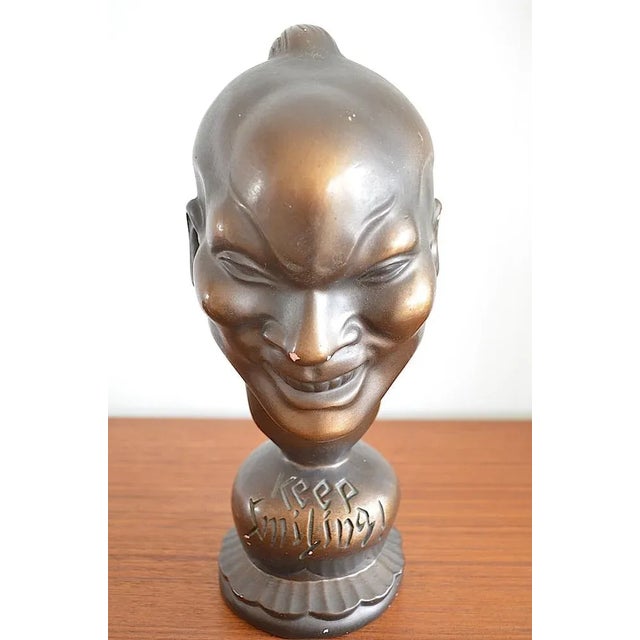 Mid-Century Ceramic Head, 1950s For Sale - Image 6 of 12