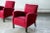 1950s Pair of Danish 1950s Lounge Chairs in Red Wool in the Style of Fritz Hansen For Sale - Image 5 of 9