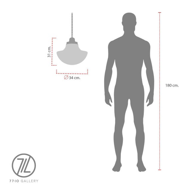 1930s Art Deco Milk Glass Pendant Light For Sale - Image 4 of 17