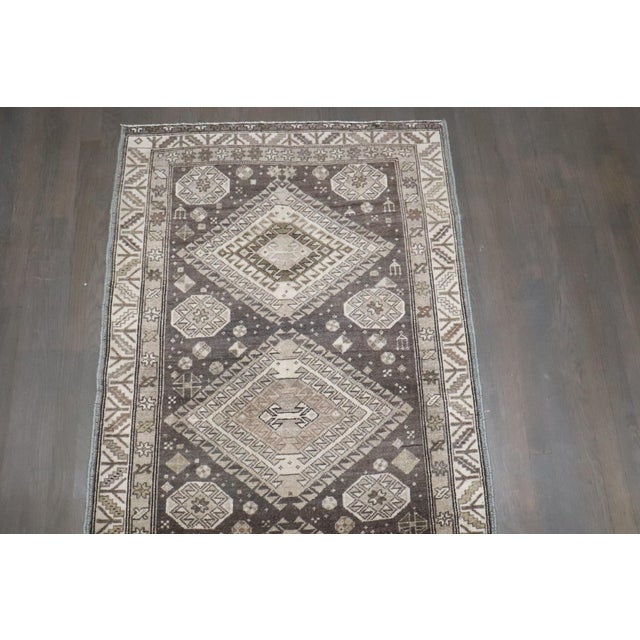 Early 20th Century Brown Geometric Malayer Runner For Sale - Image 5 of 9