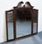 CENTURY FURNITURE Claridge Collection Solid Mahogany Traditional Style 54x56" Pierced Wood Pediment Triple Mirror 54" High...