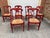 Pottery Barn RED Napoleon Rush Seat Dining Chairs Set includes two arm chairs and four side chairs with curved top rail...