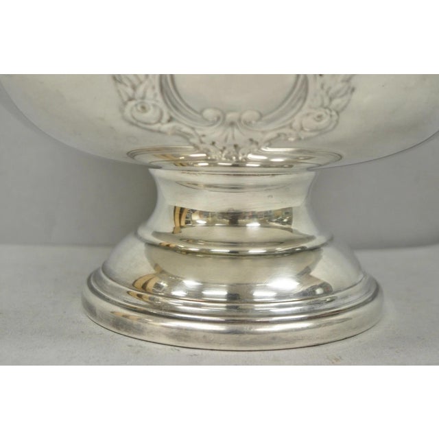 Mid 20th Century Vintage Leonard Victorian Silver Plated Punch Bowl Champagne Chiller Ice Bucket For Sale - Image 5 of 12