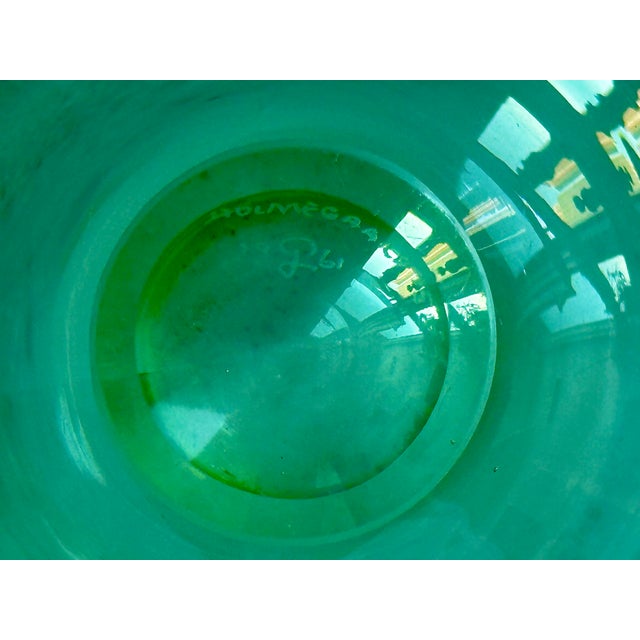 Holmegaard Green Glass Bowl by Per Lutken Mid Century Danish Modern For Sale In New York - Image 6 of 7