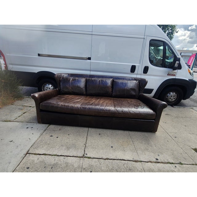 beautiful Vintage Restoration Hardware Leather daybed or Sofa in excellent Vintage condition