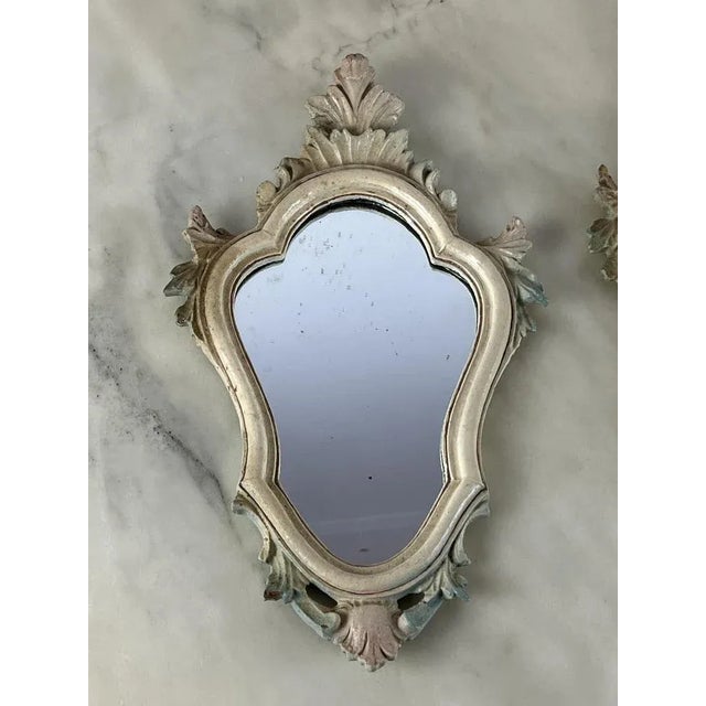 Venetian Bedside Mirrors, Italy, 1960s, Set of 2 For Sale - Image 6 of 12