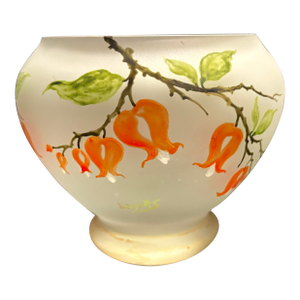 Antique Legras Art Nouveau Frosted Glass 6.25” Vase