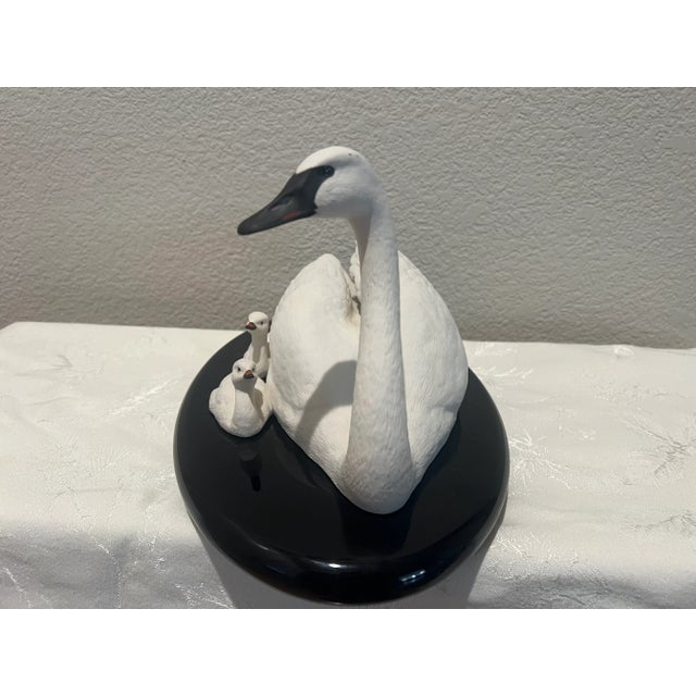 Mid 20th Century Vintage Porcelain Swans "Under Her Wing" Franklin Mint For Sale - Image 5 of 8