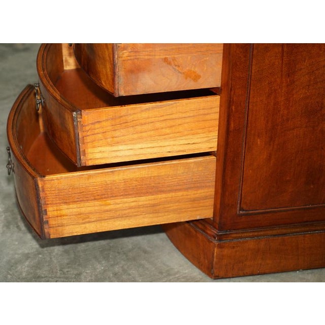 Regency Flamed Hardwood Bedside Chests of Drawers with Leather Tops, Set of 2 For Sale - Image 15 of 18