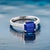 Natural Sapphire Diamond Ring 6.5 14k W Gold 1.99 TCW Certified, Size 6.5 For Sale - Image 9 of 15