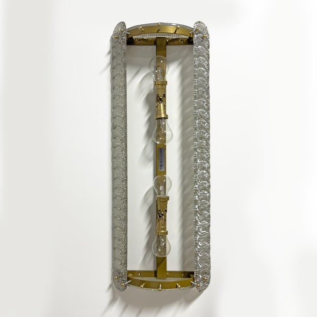 Mid-Century Modern Italian Murano Glass Sconces, 2000s, Set of 2 For Sale - Image 9 of 10