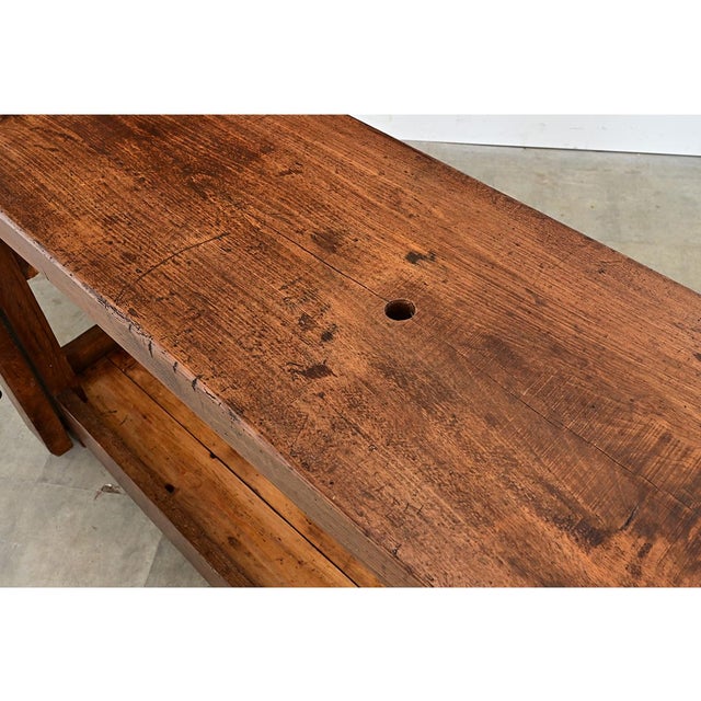 French 19th Century Oak & Beech Artisan's Workbench For Sale - Image 4 of 10