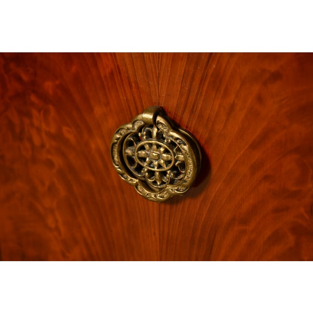 Brown Antique Victorian Renaissance Revival Carved Mahogany Inlaid Marquetry Sideboard by Rockford Furniture, Circa 1920s For Sale - Image 8 of 18