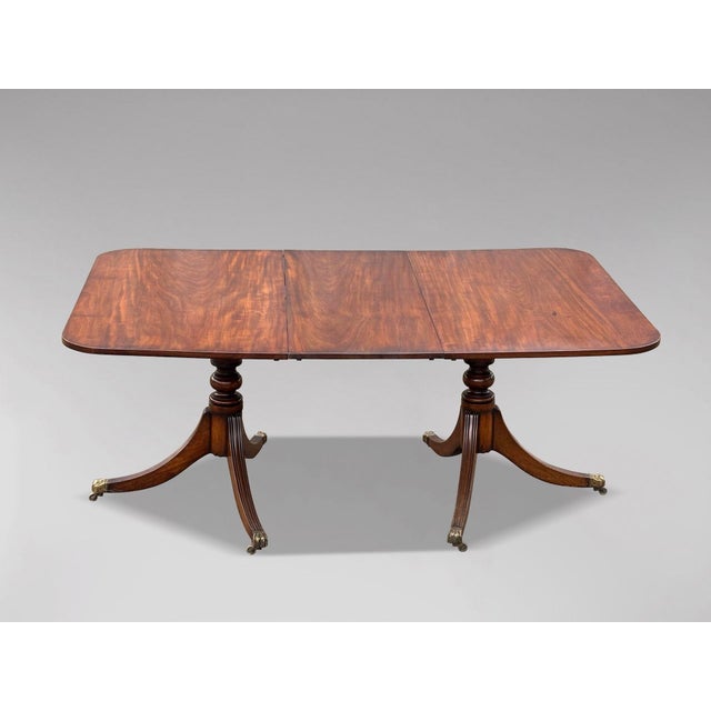 Antique Georgian Twin Pedestal Dining Table in Mahogany, 1800 For Sale - Image 6 of 9