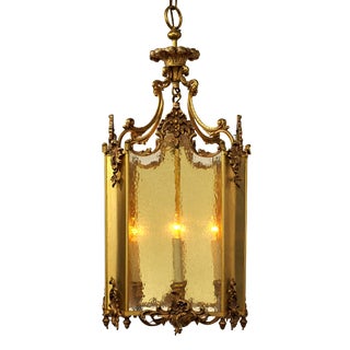 20th CenturyGothic Revival Four Cluster Pendant Lantern For Sale