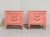 1970s Transitional Pair of Nightstands in Coral Pink - Newly Painted For Sale - Image 4 of 12