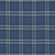Sample - Schumacher Check Rustique Fabric in Atlantic Blue For Sale