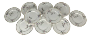 Chantilly Model Dessert Plates from Longchamp, 1950s, Set of 10