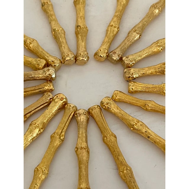 Hollywood Regency Vintage Gold Bamboo Demitasse Spoons - Set of 18 For Sale - Image 3 of 5