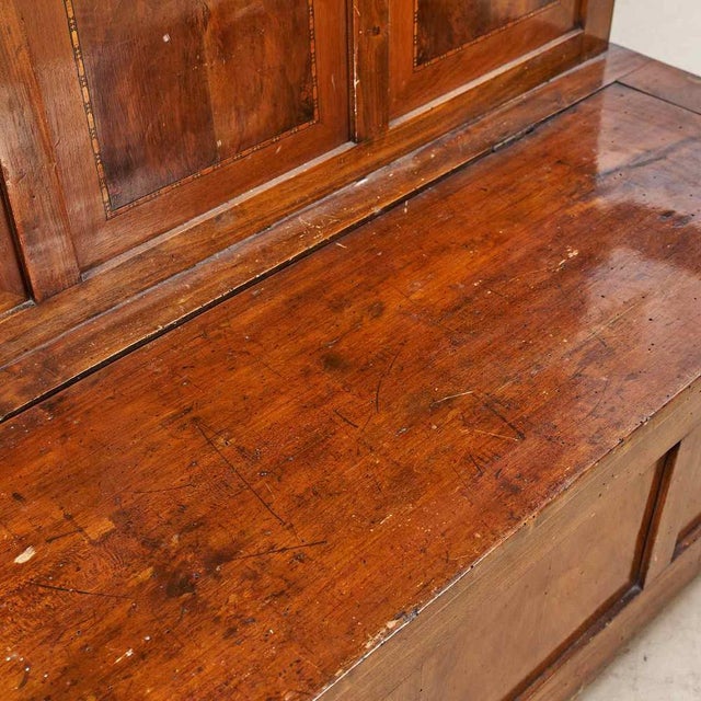 Walnut Bench, Early 1900s For Sale - Image 5 of 9