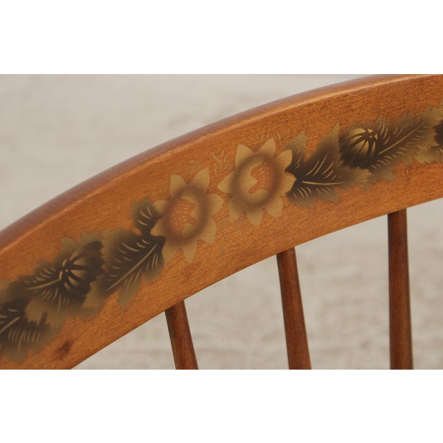 Pair Hitchcock Early American Stenciled Dining Chairs For Sale - Image 9 of 18