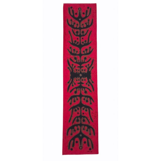 Mid-Century German Pop Art Screen-Printed Wall Hanging by Traute Sänger, 1970s For Sale - Image 4 of 4
