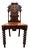 Late Victorian Carved Oak Hall Chair with Barley Twist Legs, 1890 For Sale