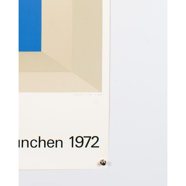 Blue Serigraph Olympics 1972 Poster from Josef Albers, 1971 For Sale - Image 8 of 9