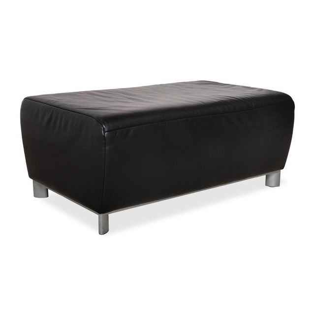 Volare Ottoman in Black Leather from Koinor For Sale - Image 11 of 11