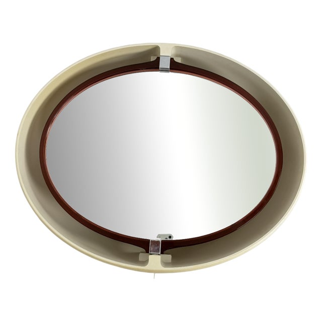 Italian Space Age Adjustable and Backlit Mirror from Allibert, 1970s For Sale