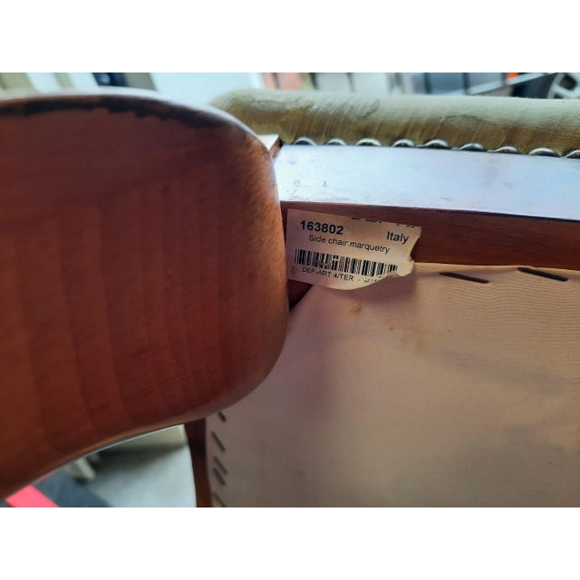 1970s Vintage Italian Marquetry Chairs - a Pair For Sale In New York - Image 6 of 12