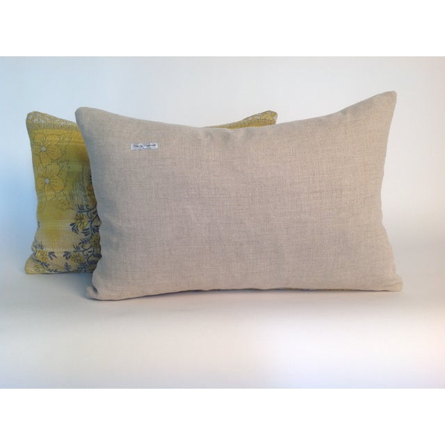 Vintage Yellow Kantha Quilt Pillows A Pair Chairish