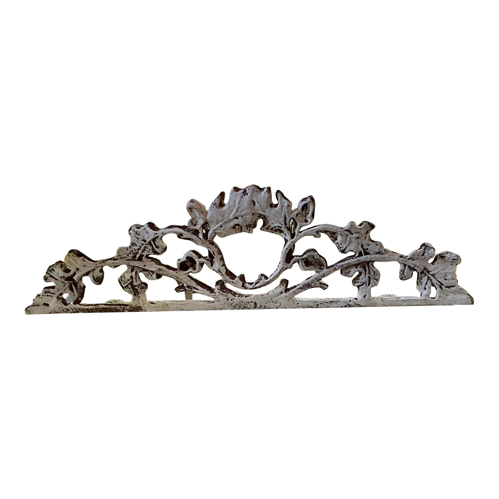 Antique Cast Iron Decorative Pediment | Chairish
