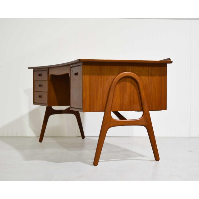 1970s Mid Century Danish Teak Desk and Chair by Svend Aage Madsen For Sale - Image 10 of 16