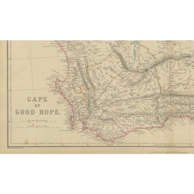 Antique Map of Cape of Good Hope in South Africa, 1860s For Sale - Image 3 of 11