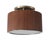 1960s Tambo Semi-Flush Mount Ceiling Light - Dark Walnut Wood Finish, Weathered Brass For Sale - Image 5 of 10